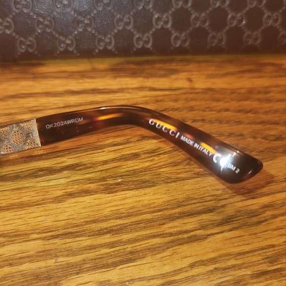 Gucci Gold Microguccissima GG Logo Metal Sunglasses - Picture 3 of 11